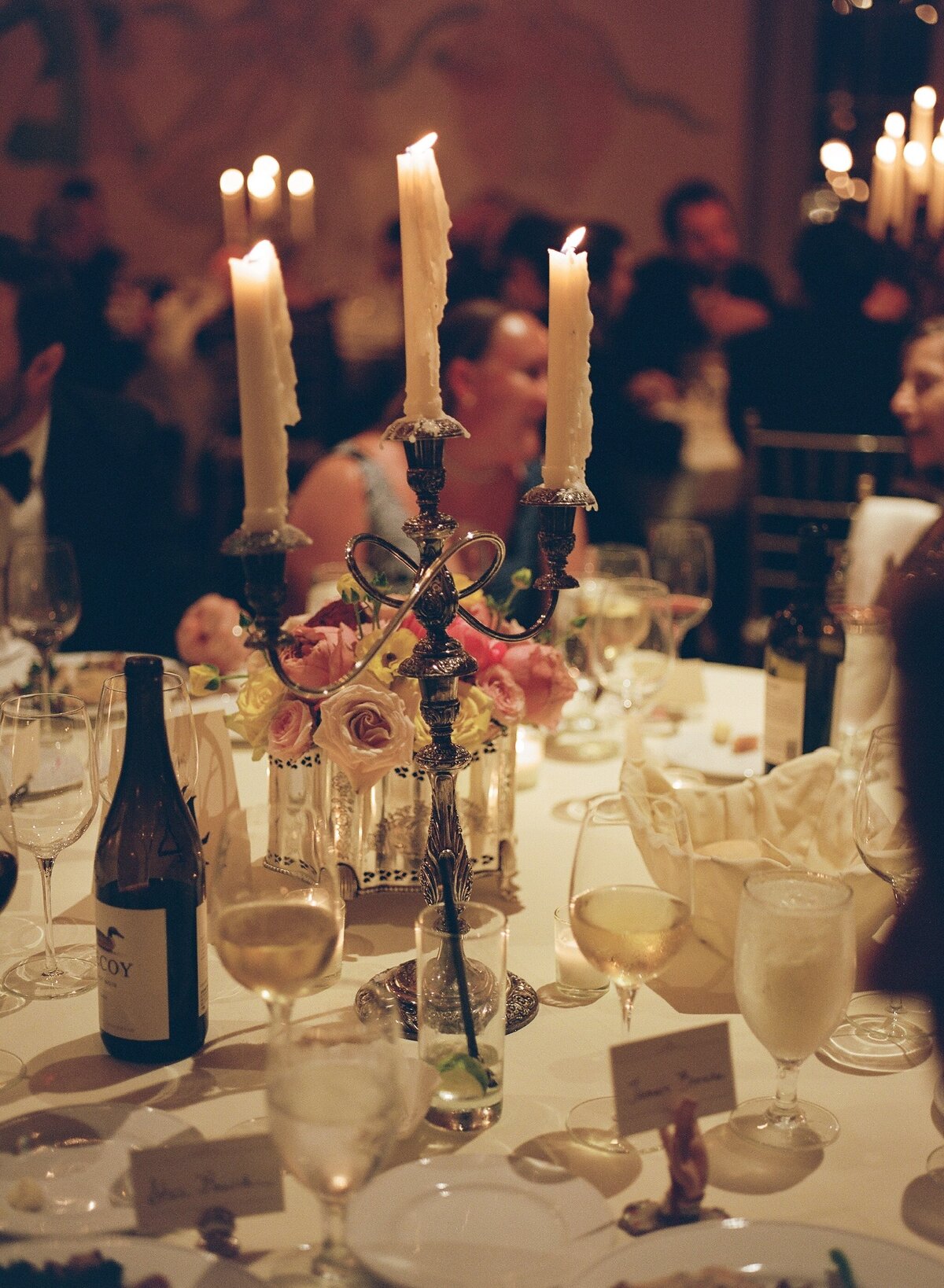 wax dripping down candle  at wedding