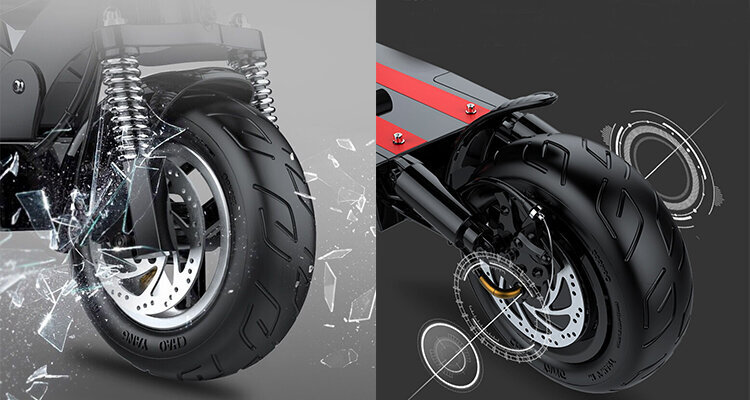 Scoot E 5 front and rear wheel 