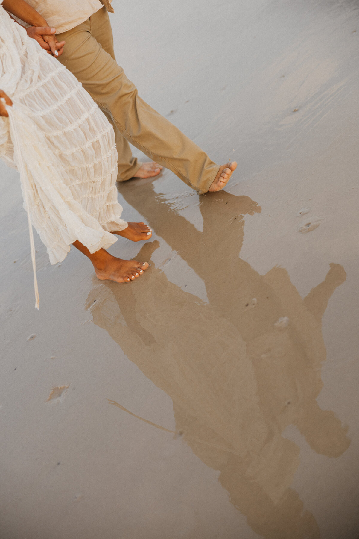 couple walking on beach
