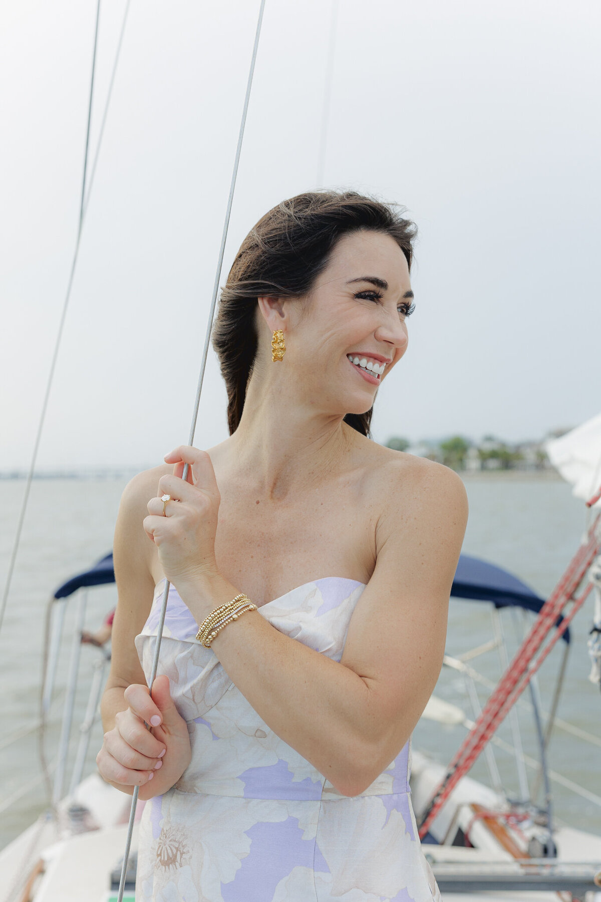 Alex & Eli Charleston Sailboat Engagement Session-36