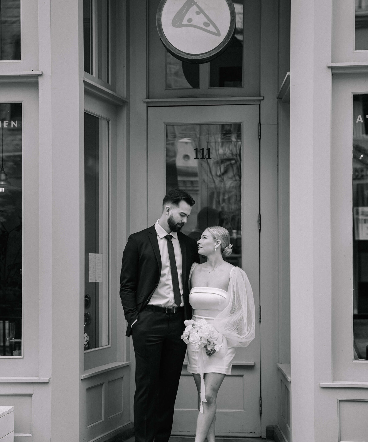 black-and-white-photo-of-bride-and-groom-nika-helgeson-photography-street-style
