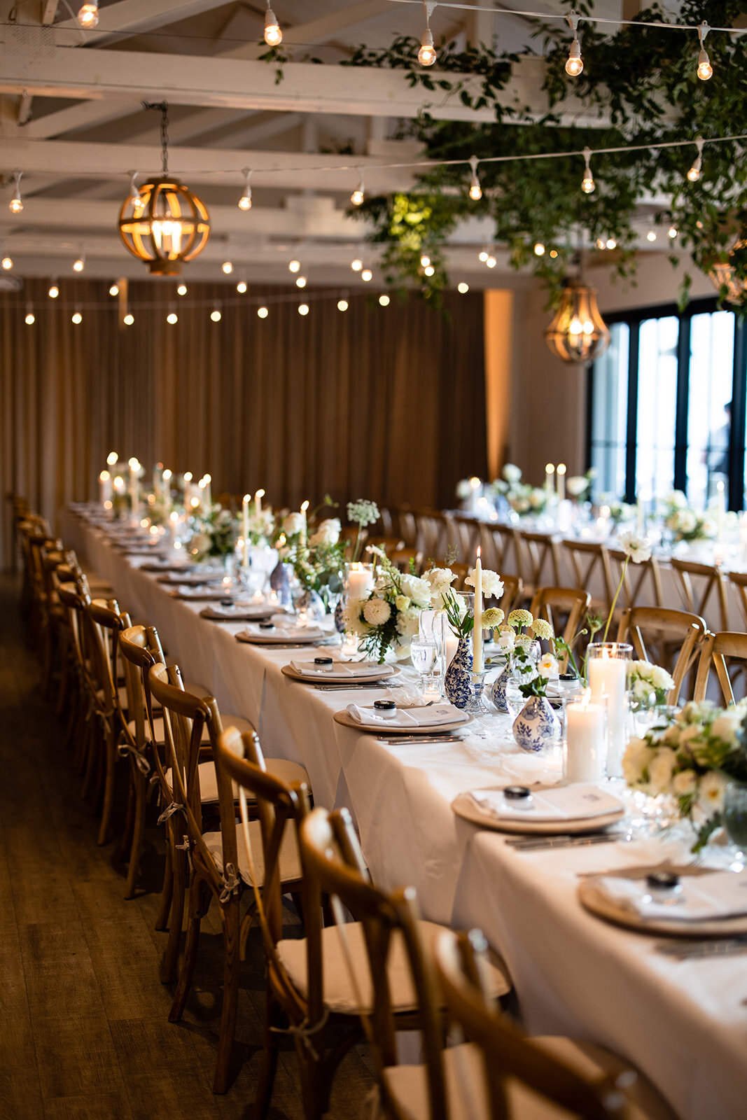 Reception space in Pavilion at Roche Harbor Resort Wedding