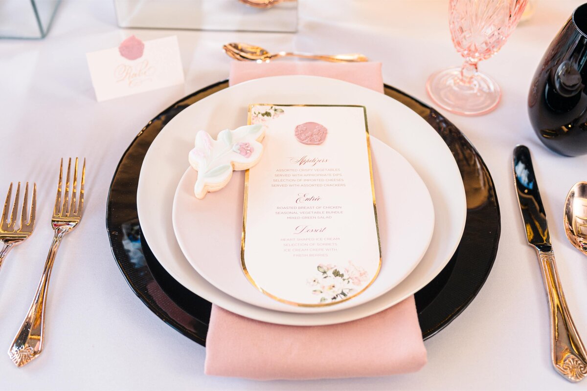 Elevated Elegance Style Shoot Wedding Menu 5