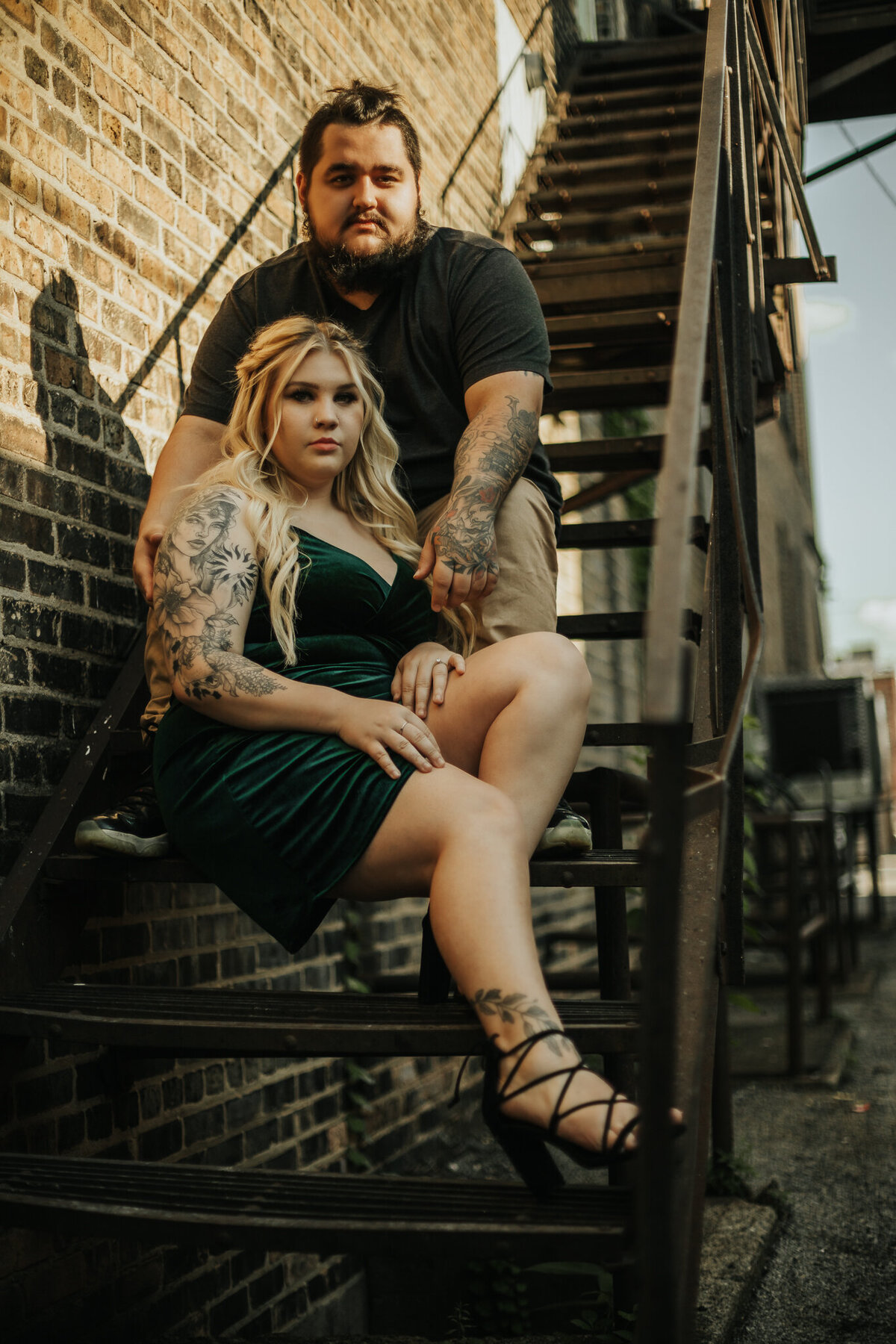 Engagement session downtown Warsaw, IN