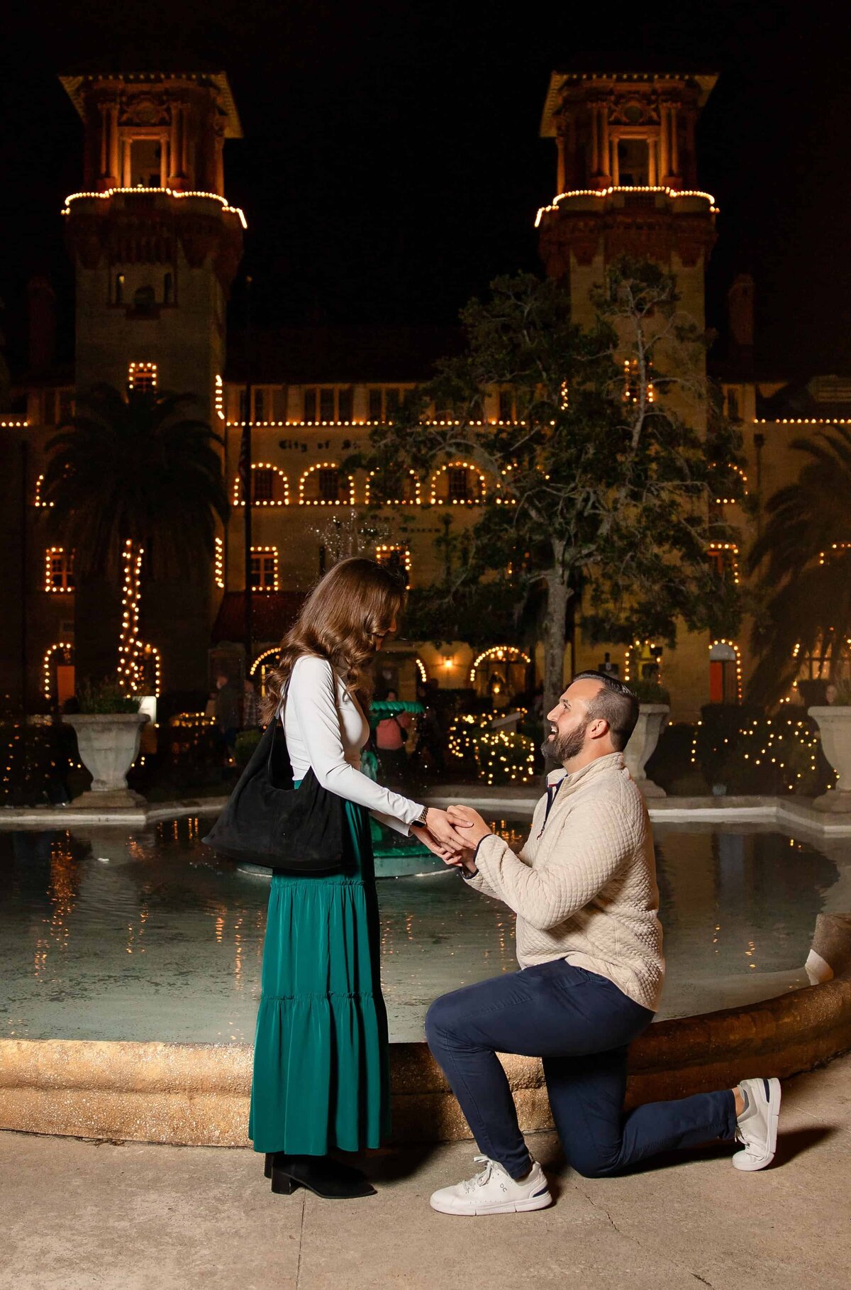 Nights of Lights Engagement Photos | St. Augustine Engagement Photographer-8821