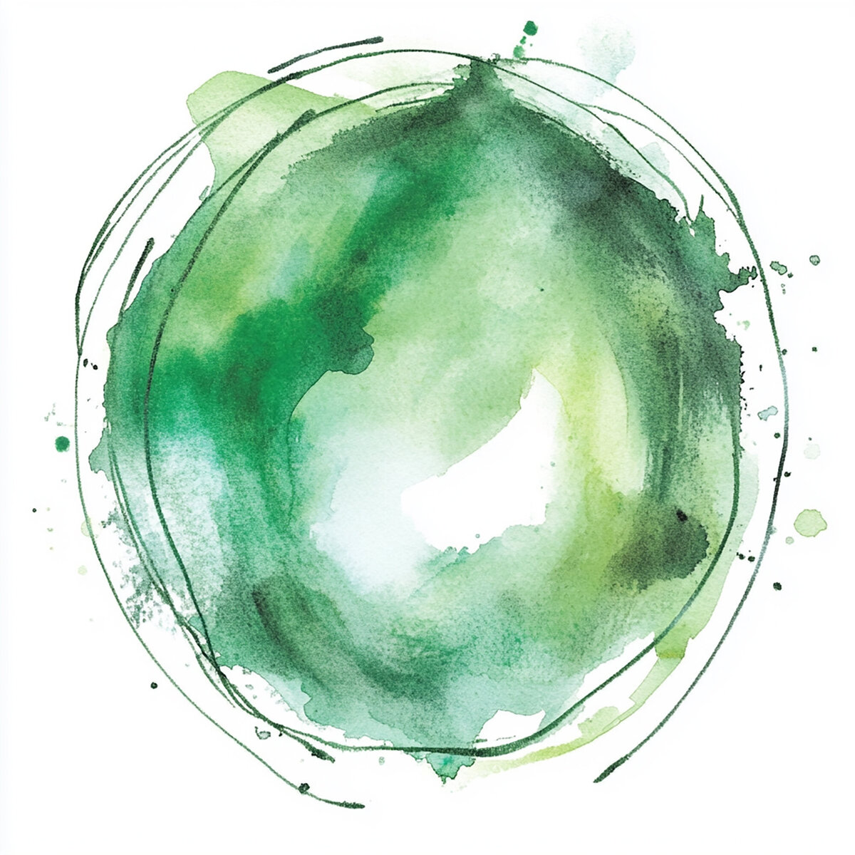 WatercolorMark_2000 px - Green Asset