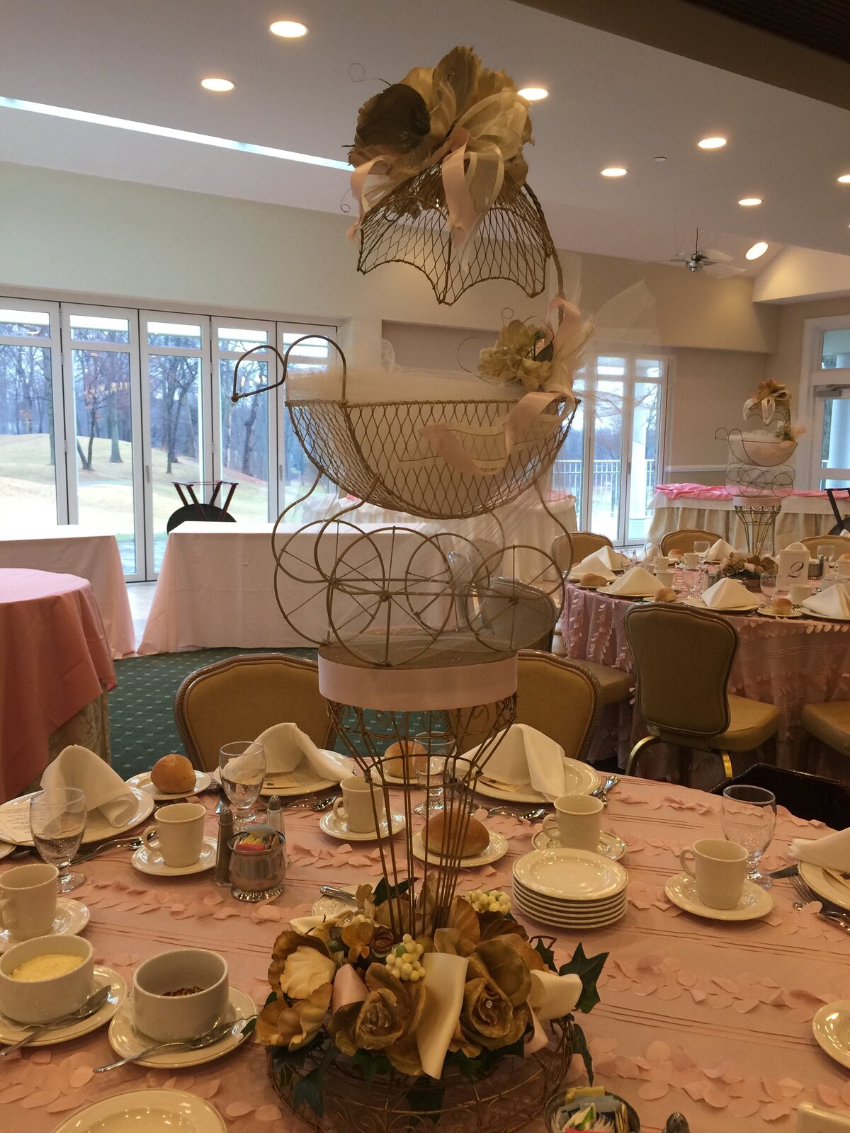 baby carriage centerpiece