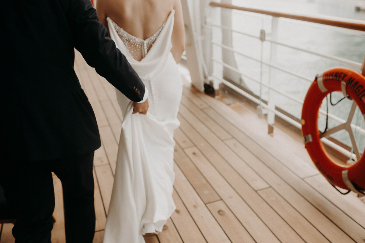 boat deck wedding photography 