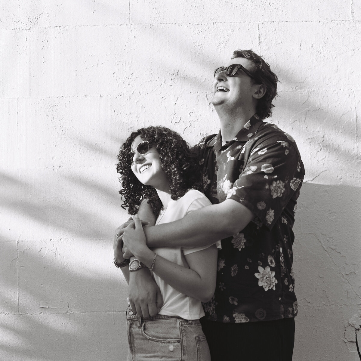 casual film engagement photos