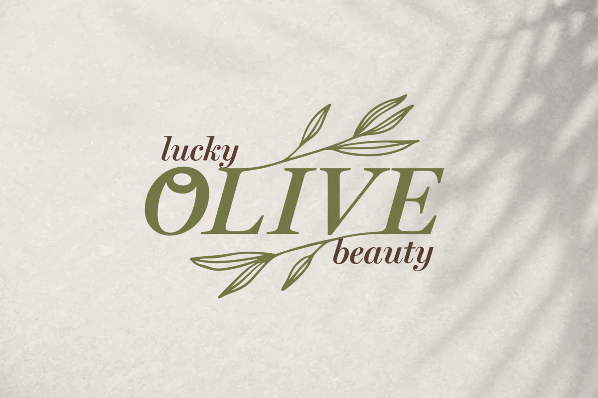Lucky Olive Beauty Logo Mockup