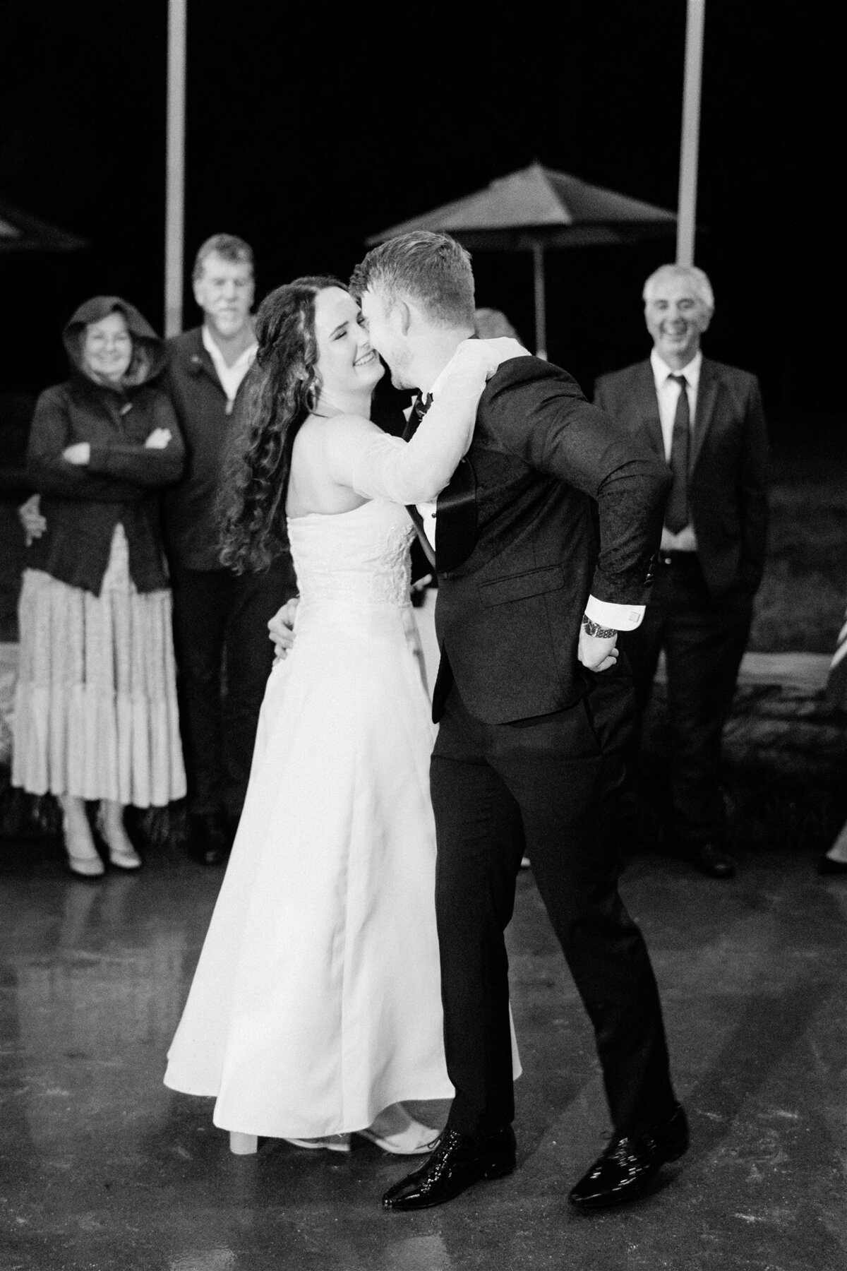 A joyous wedding reception filled with lively dancing and cherished moments shared with family and friends.
