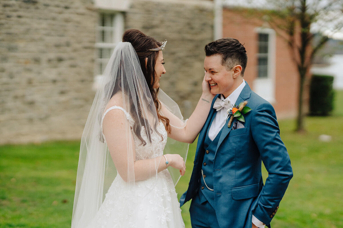 Wedding first look at  Otesaga Resort