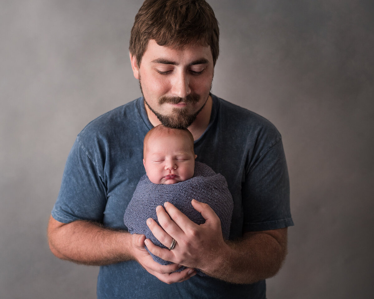 Newborn and Dad lovely portrait