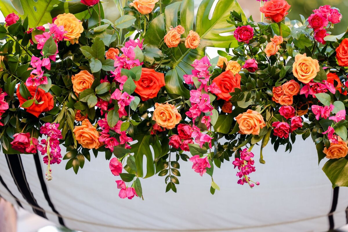 10 - Vinoy Hotel Wedding Tea Garden Ceremony Chuppah with Flowers - Tampa Bay Wedding Planner