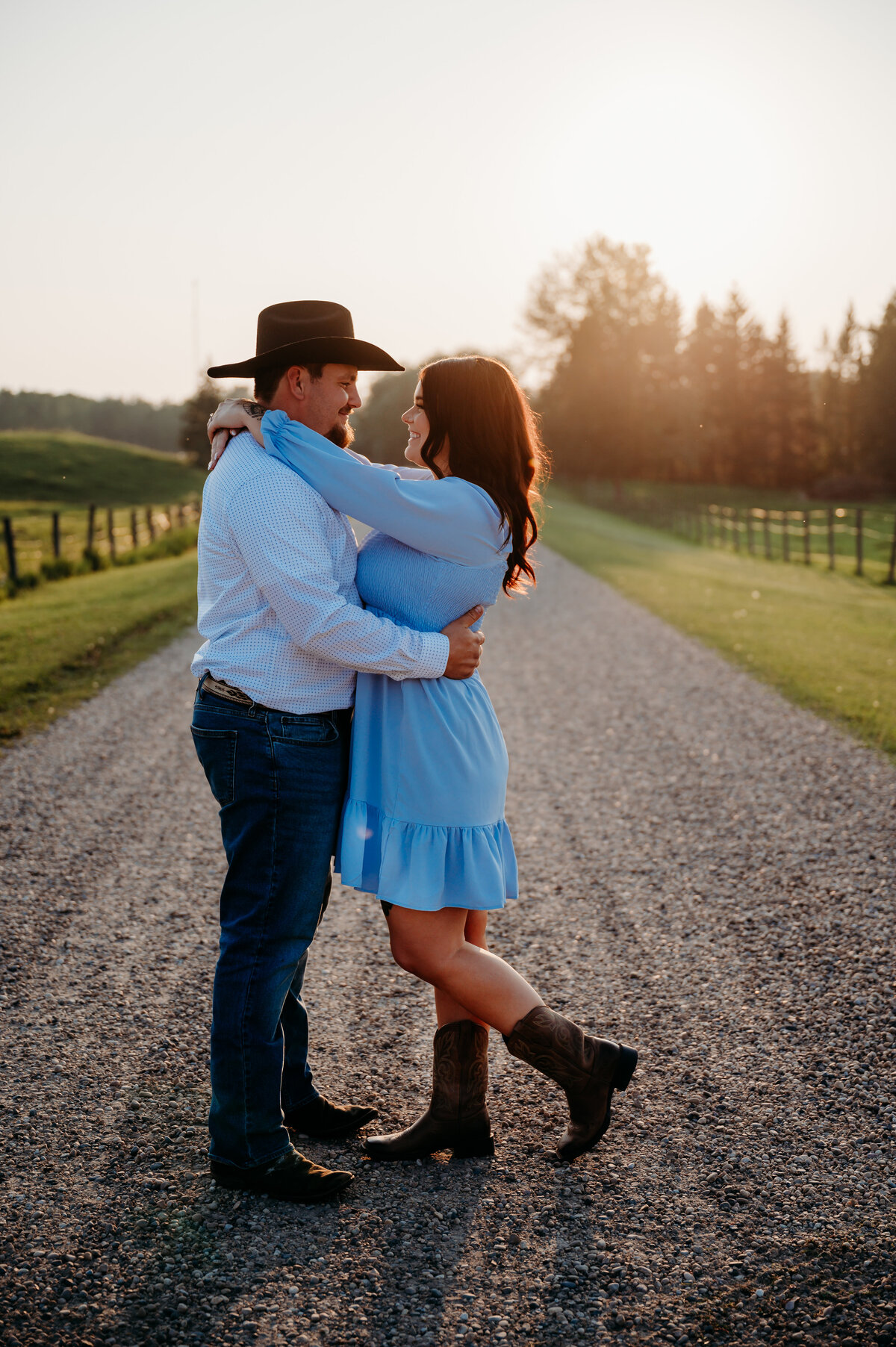 western couple get engaged