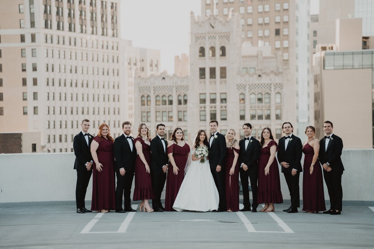 wedding-party-group-photo-rooftop-detroit