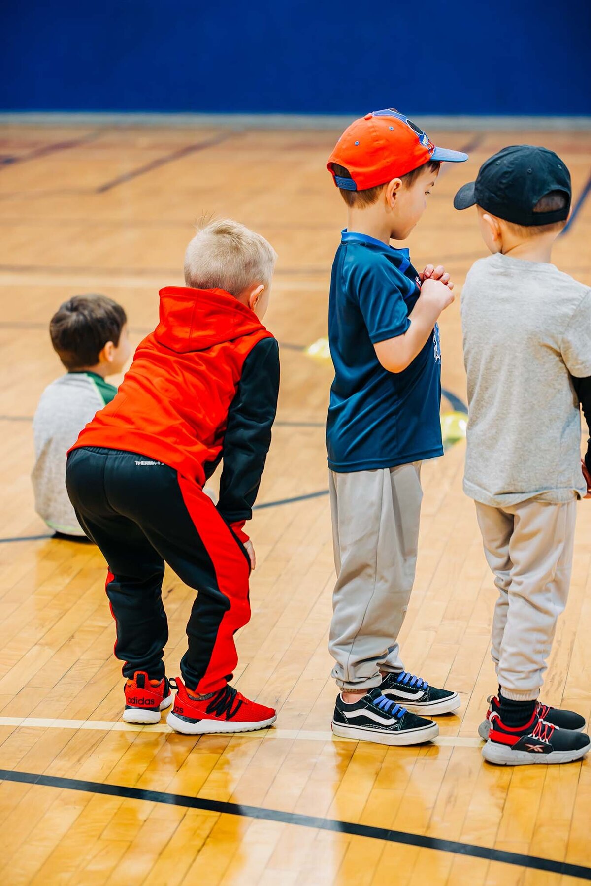 Little boys at tee ball practice