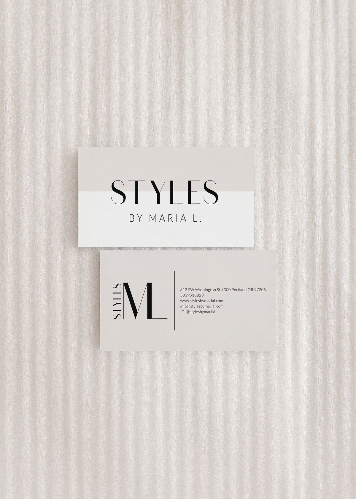 Business card design for hairstylist