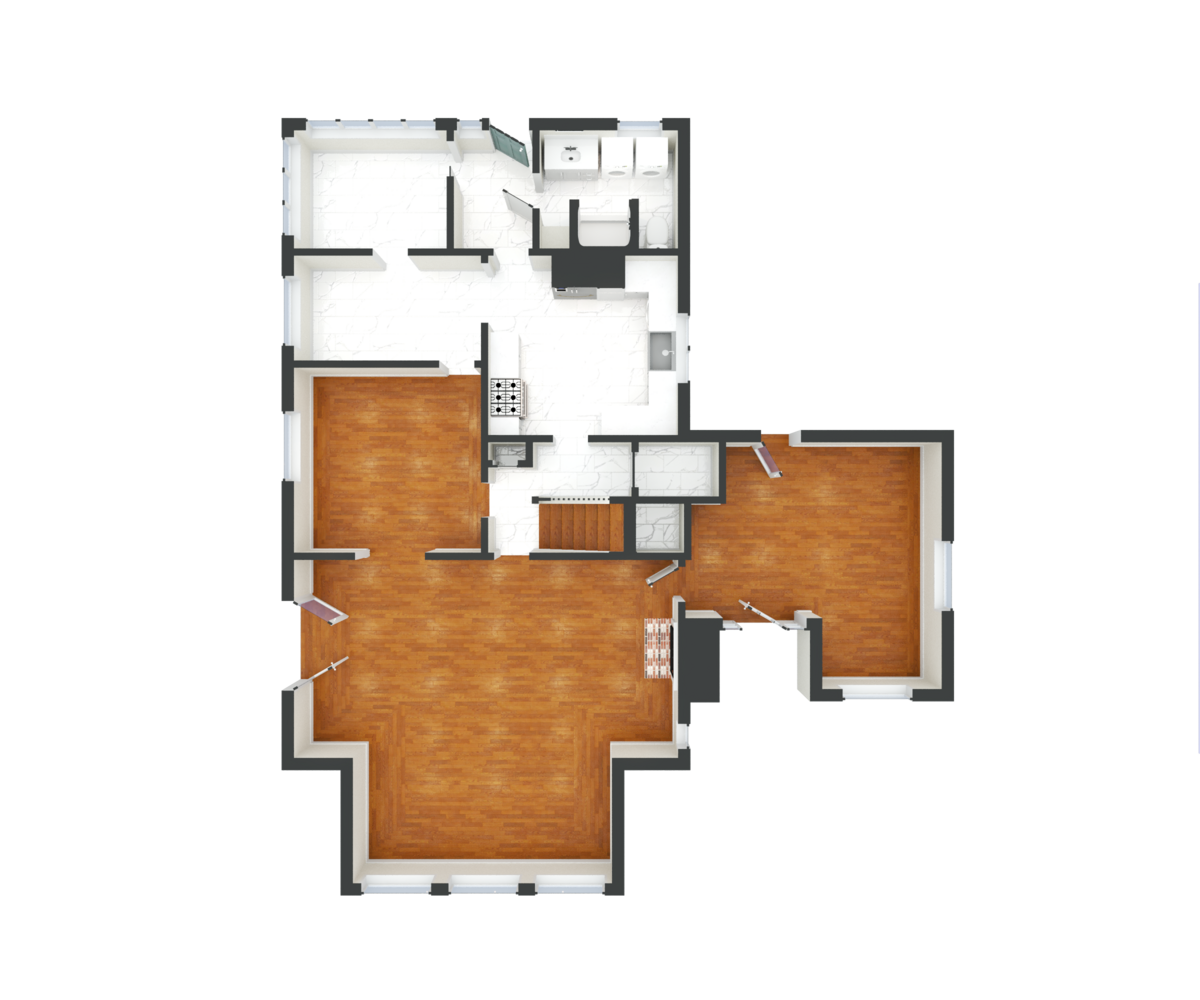 Realistic 3D Floor Plan - furniture FL1