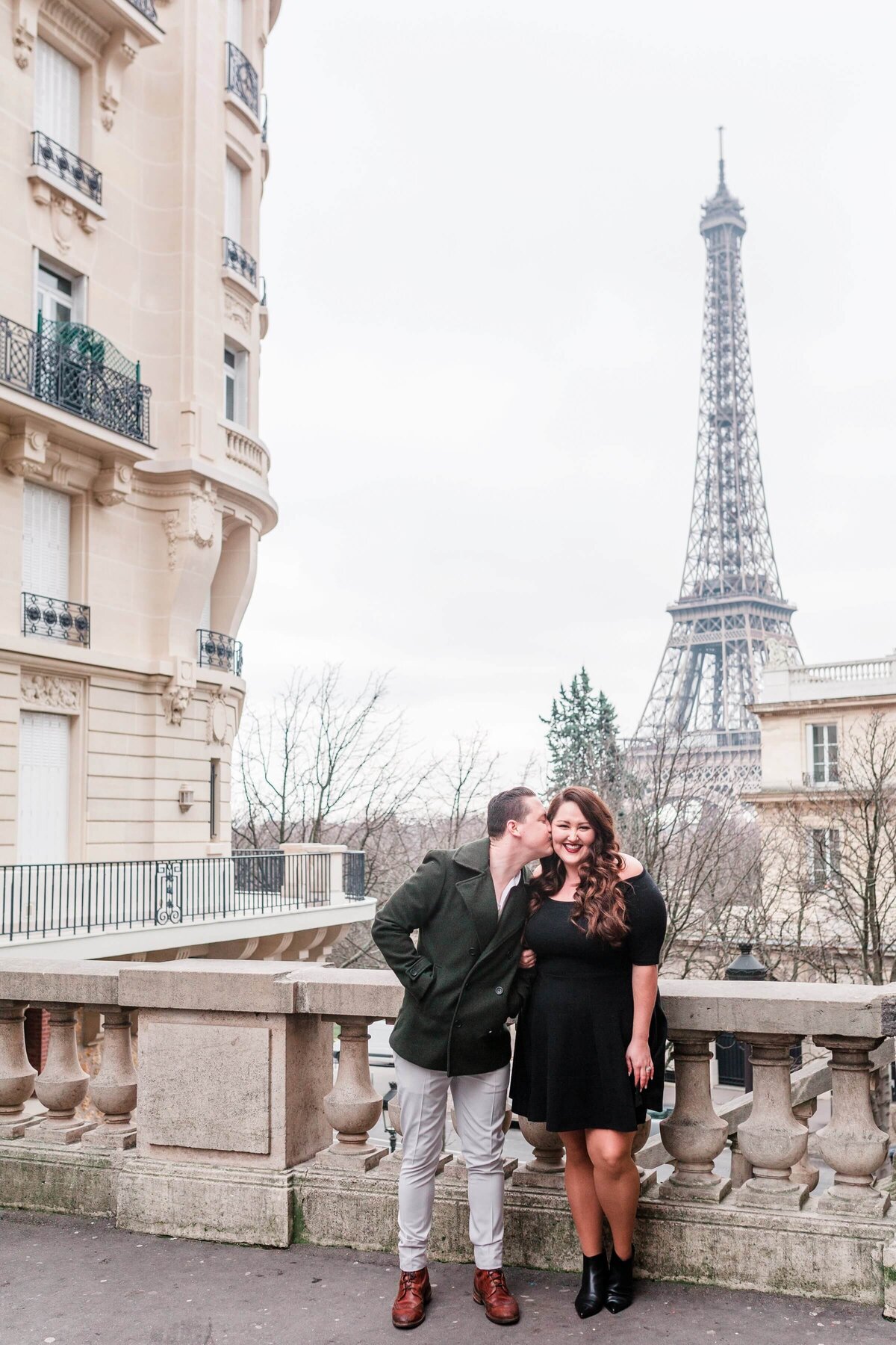 Couple in Paris by Eiffel Tower