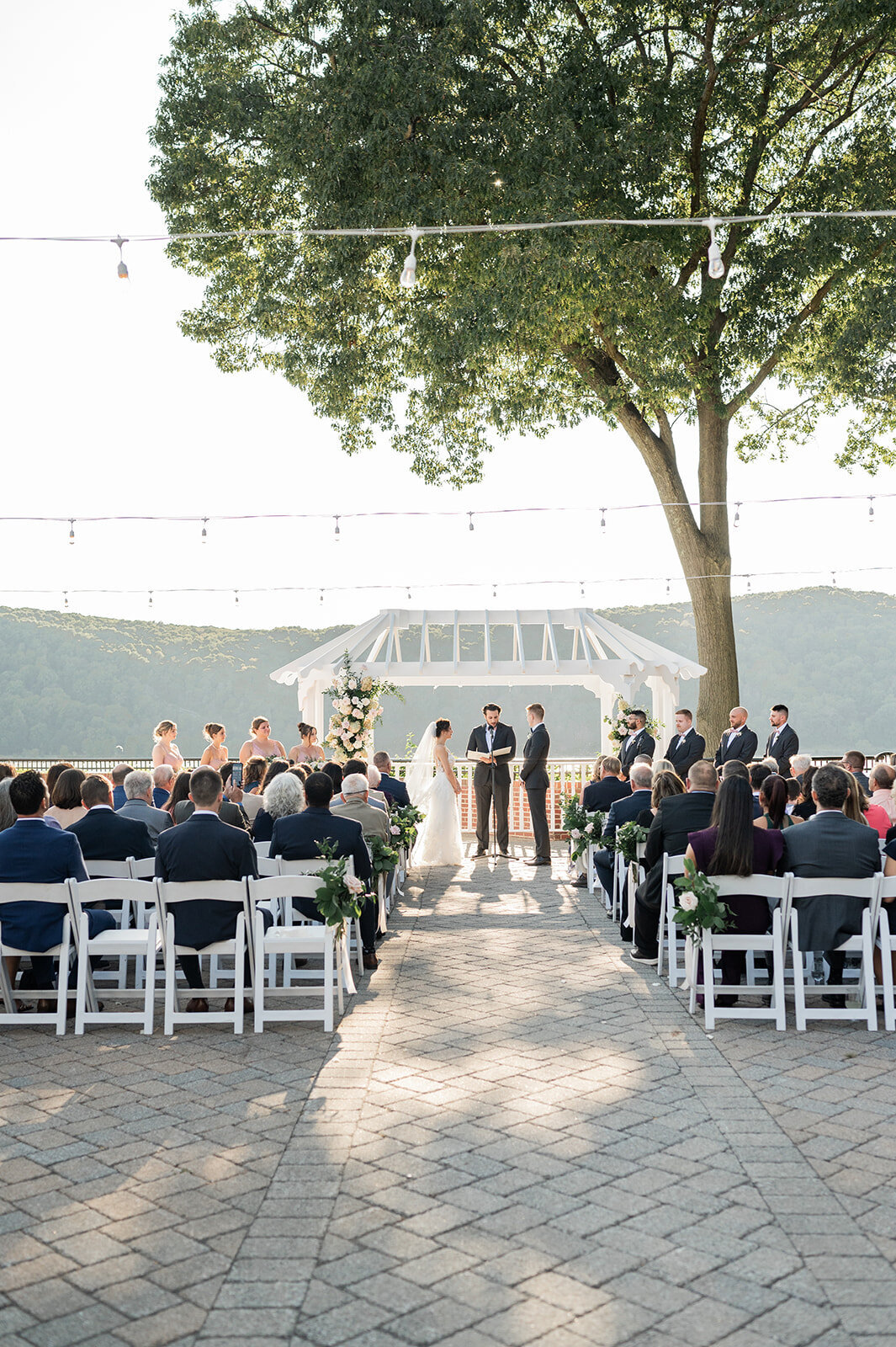 ceremony shot during summer wedding in the hudson valley
