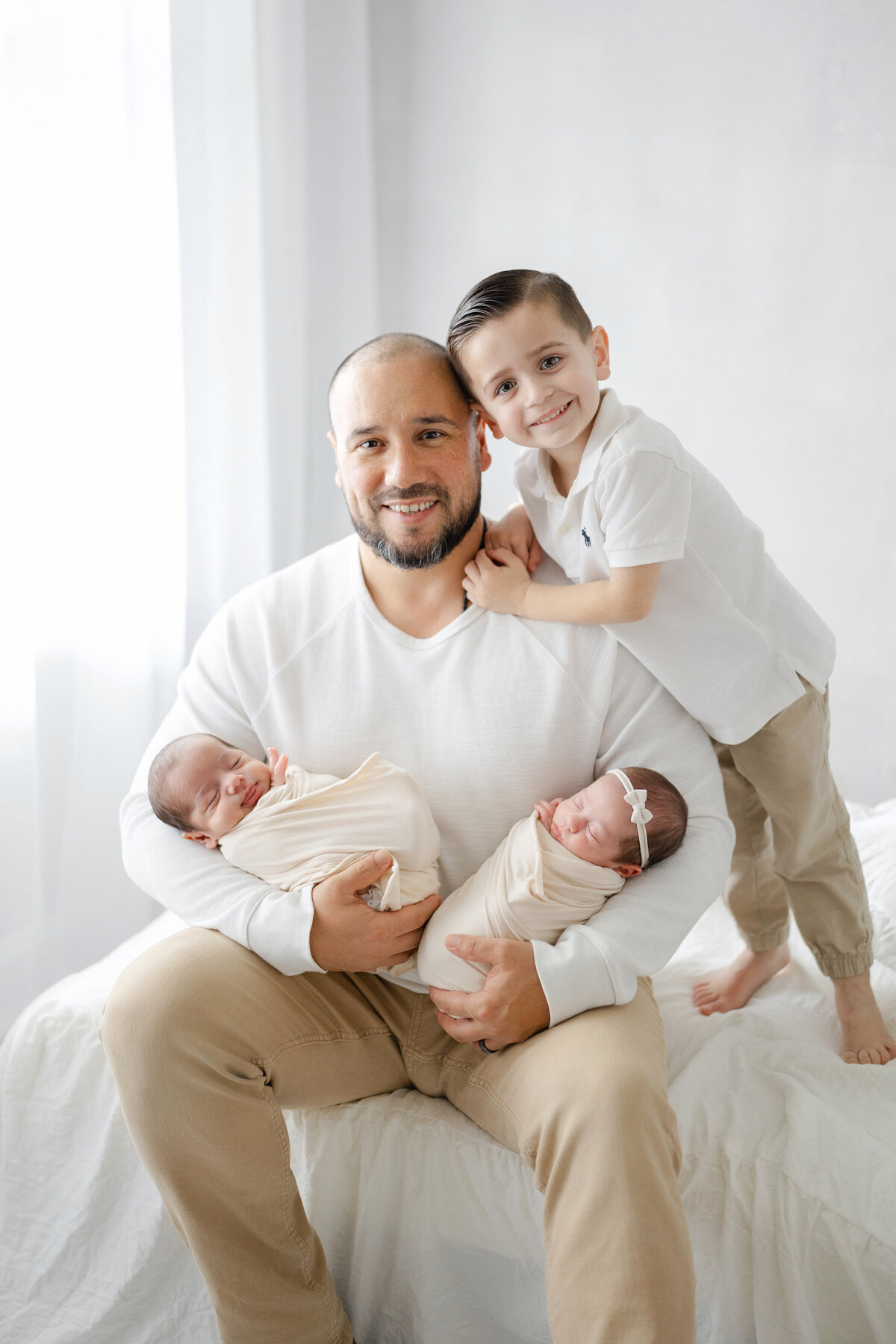 Luxury Tampa newborn portrait in natural light studio located in Lutz, Florida