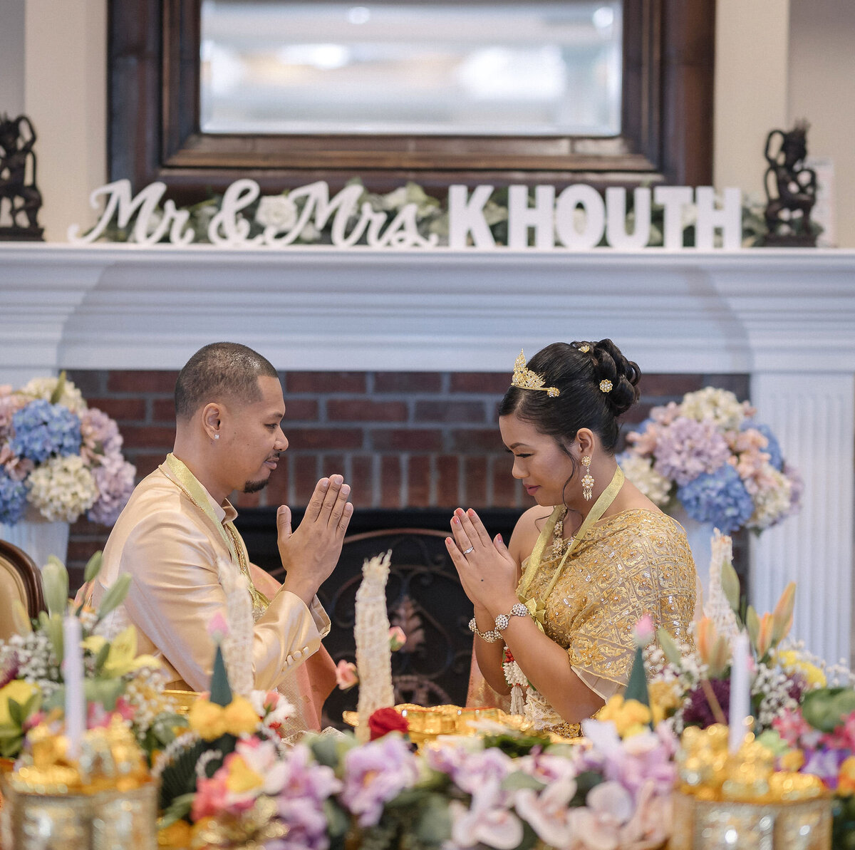 Traditional Khmer Ceremony in traditional outfits | Cambodian Wedding Photographer, Phavy Photography