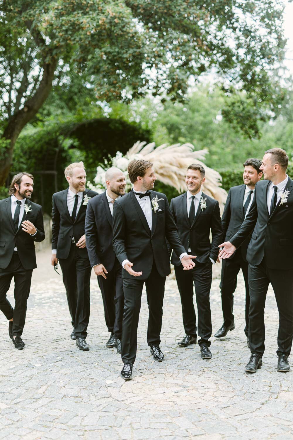 groom with groomsmen