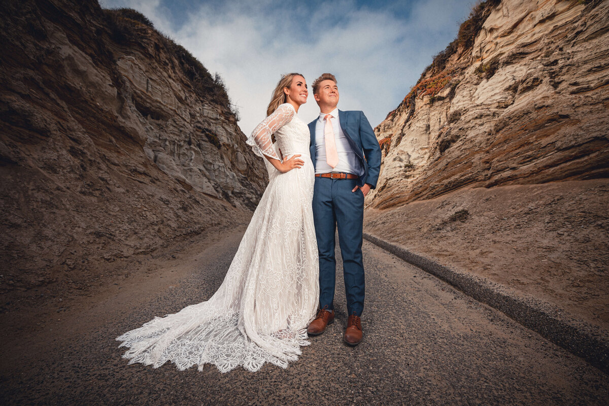 Bride and groom portrait at Southern California wedding