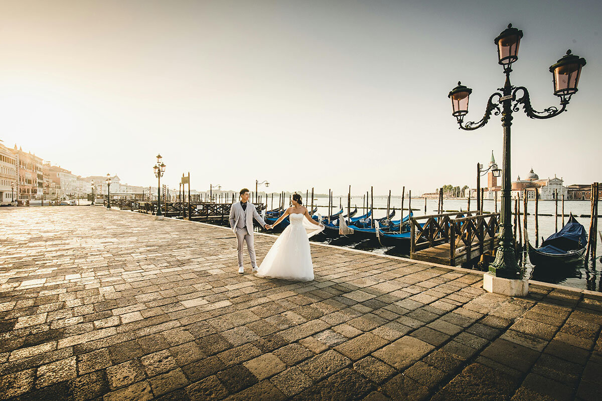 Venice wedding couple