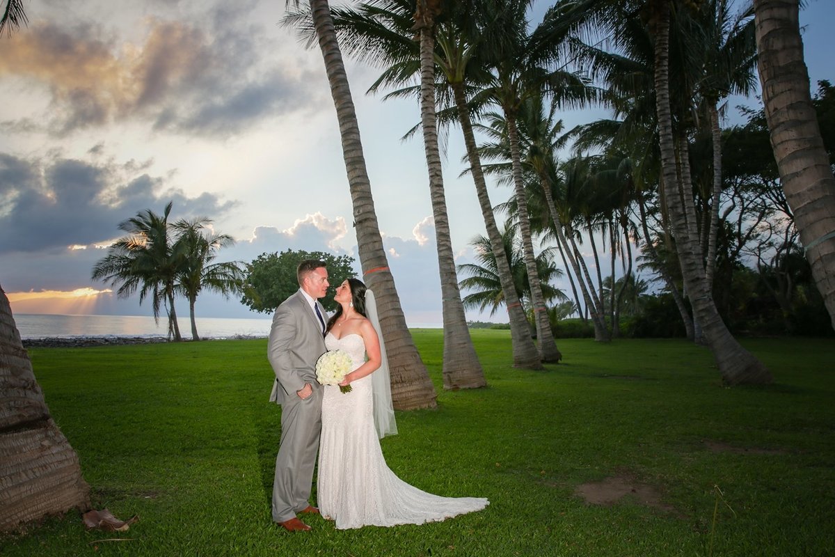 Capture Aloha Photography at The Westin Maui Resort and Spa with bride and groom at sunset