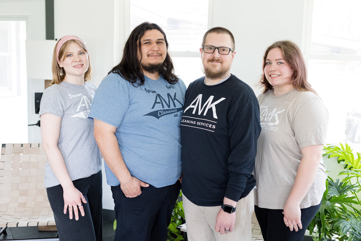 Team at AMK Cleaning Services at company event