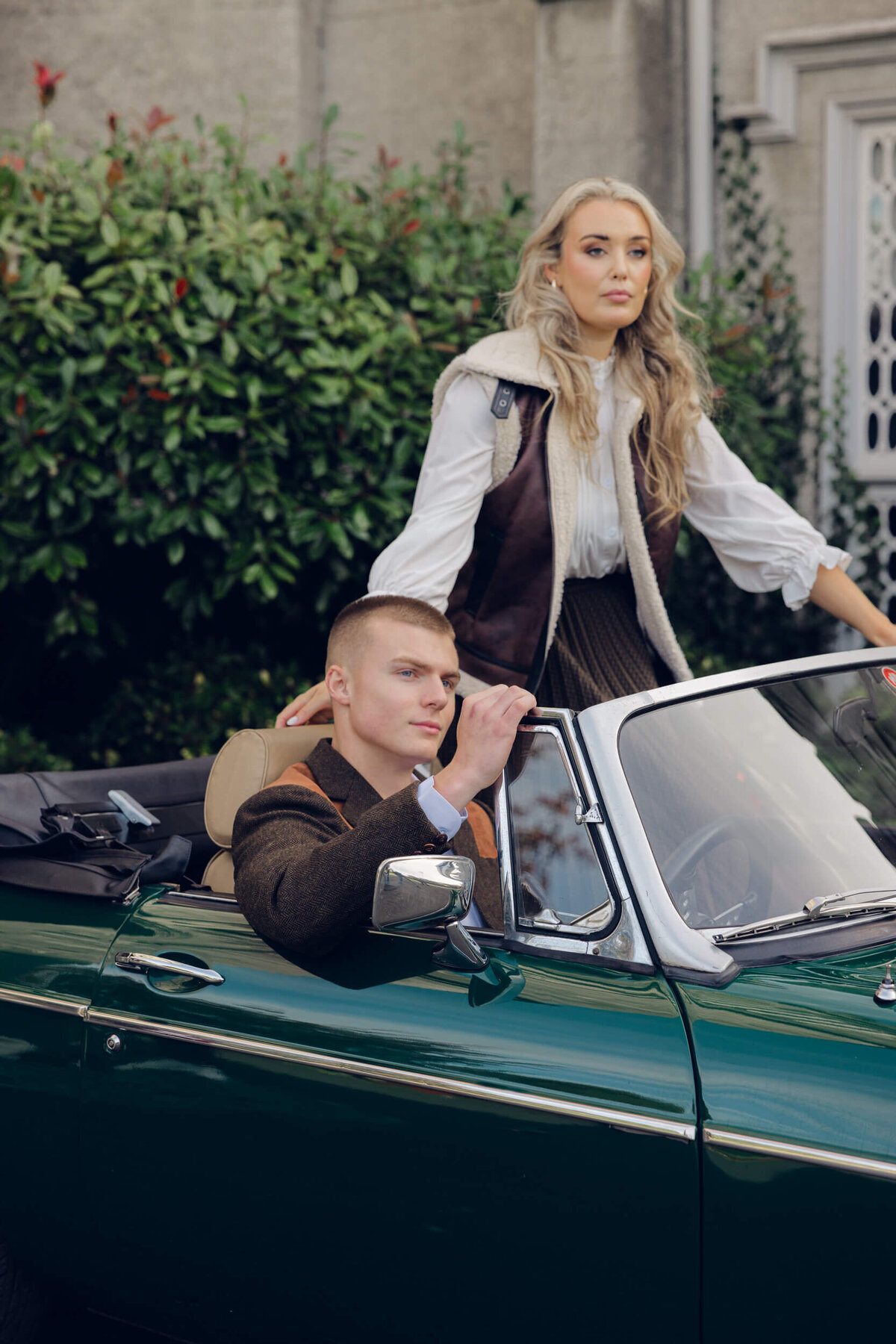 A wedding engagement photo shoot at Luttrellstown castle in Dublin Ireland
