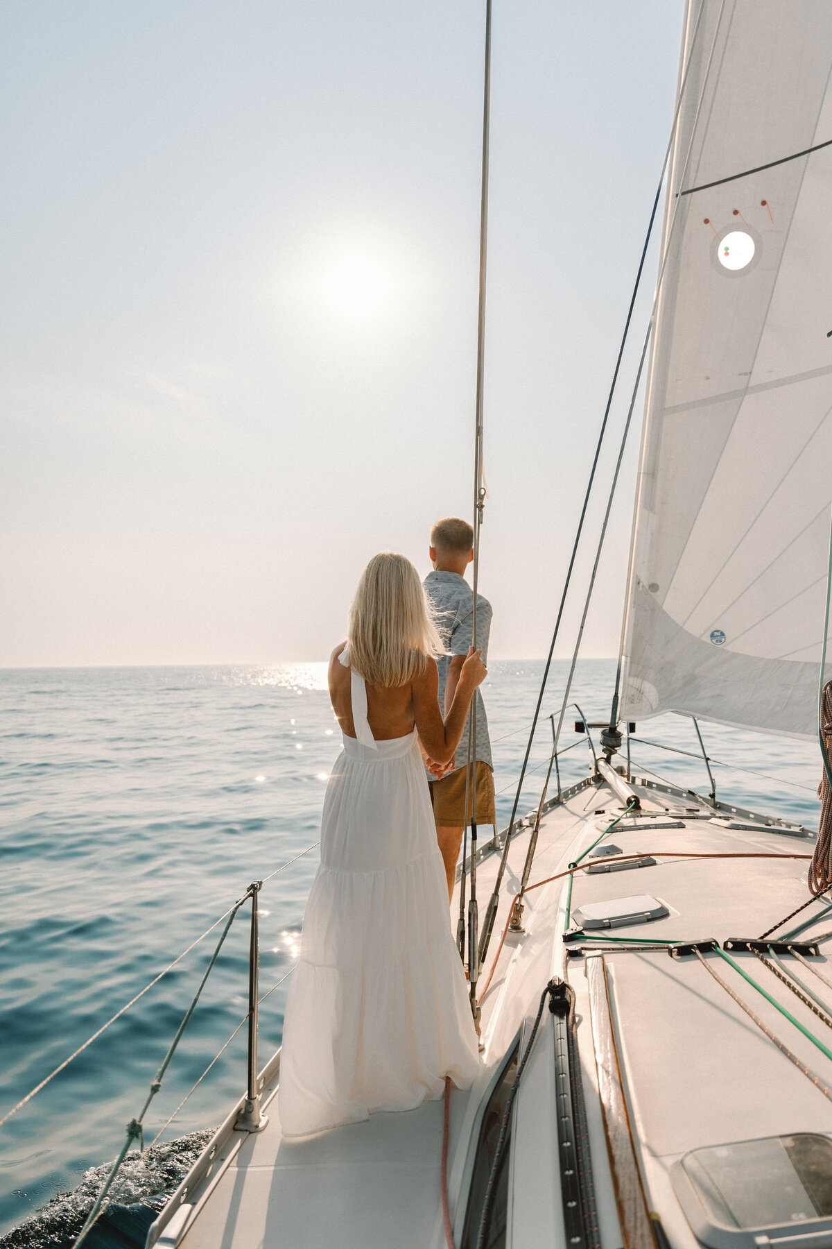 K+T Sailboat Lake Michigan Engagement Photos 6