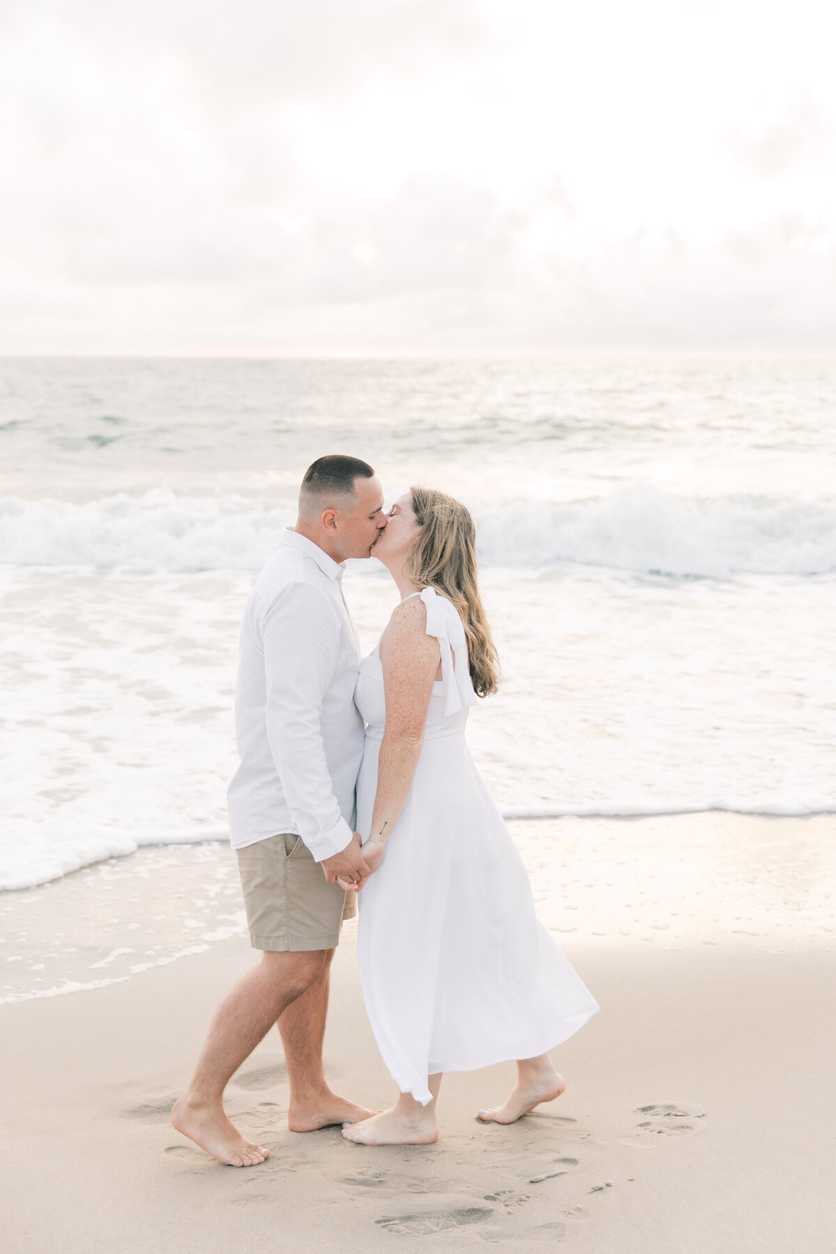 Engagement session at sunrise on the beach