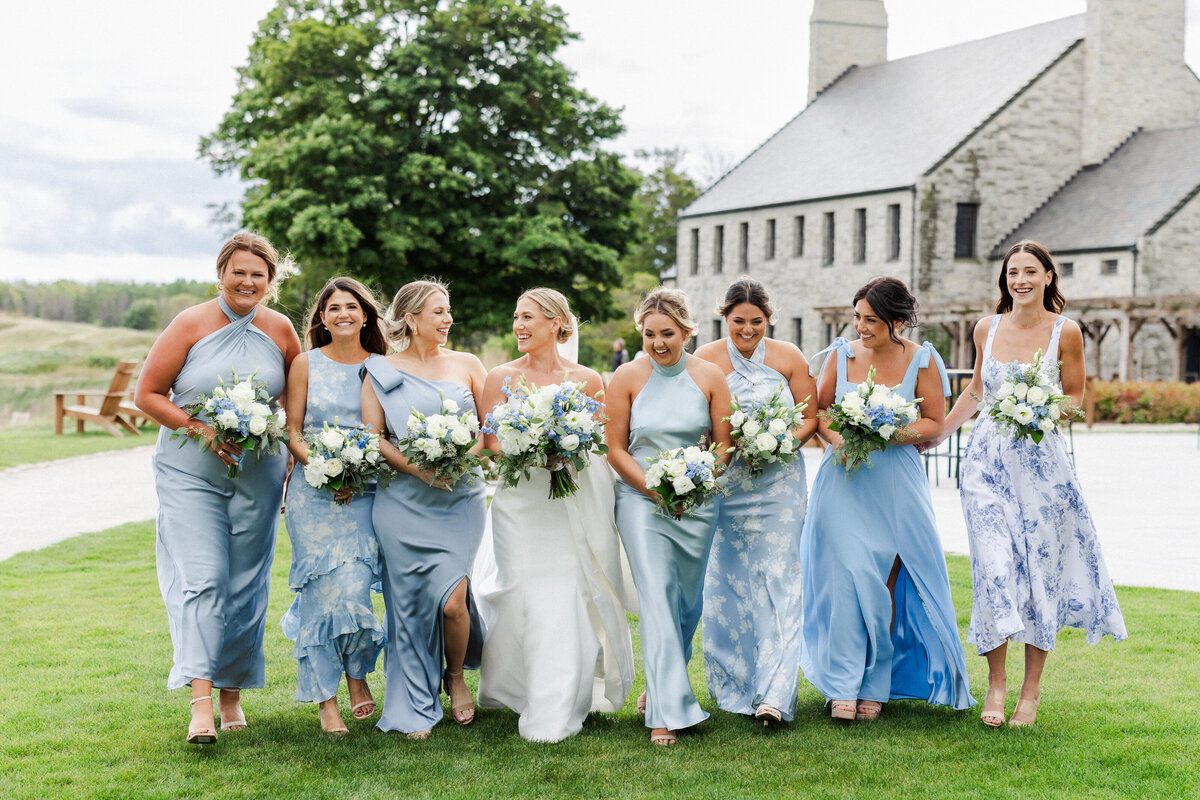 mismatched-blue-bridesmaid-dresses