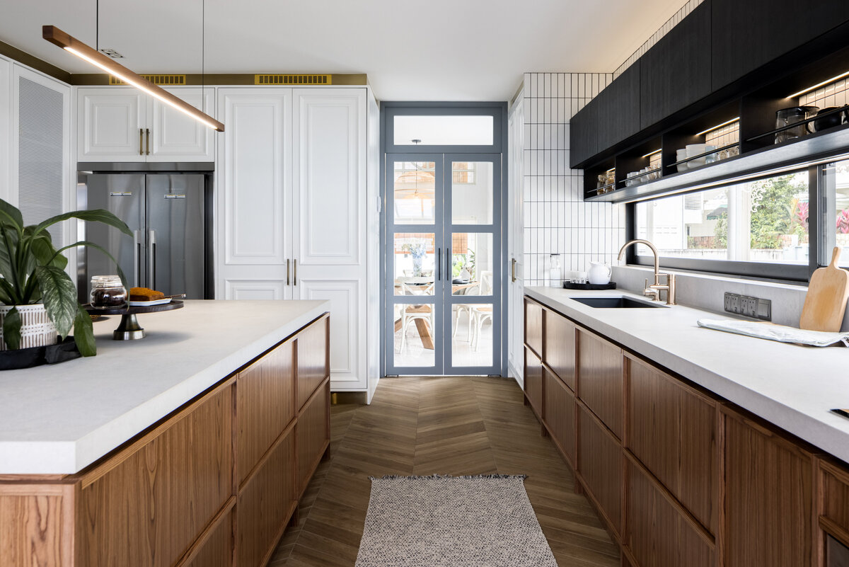 Brown Kitchen  area