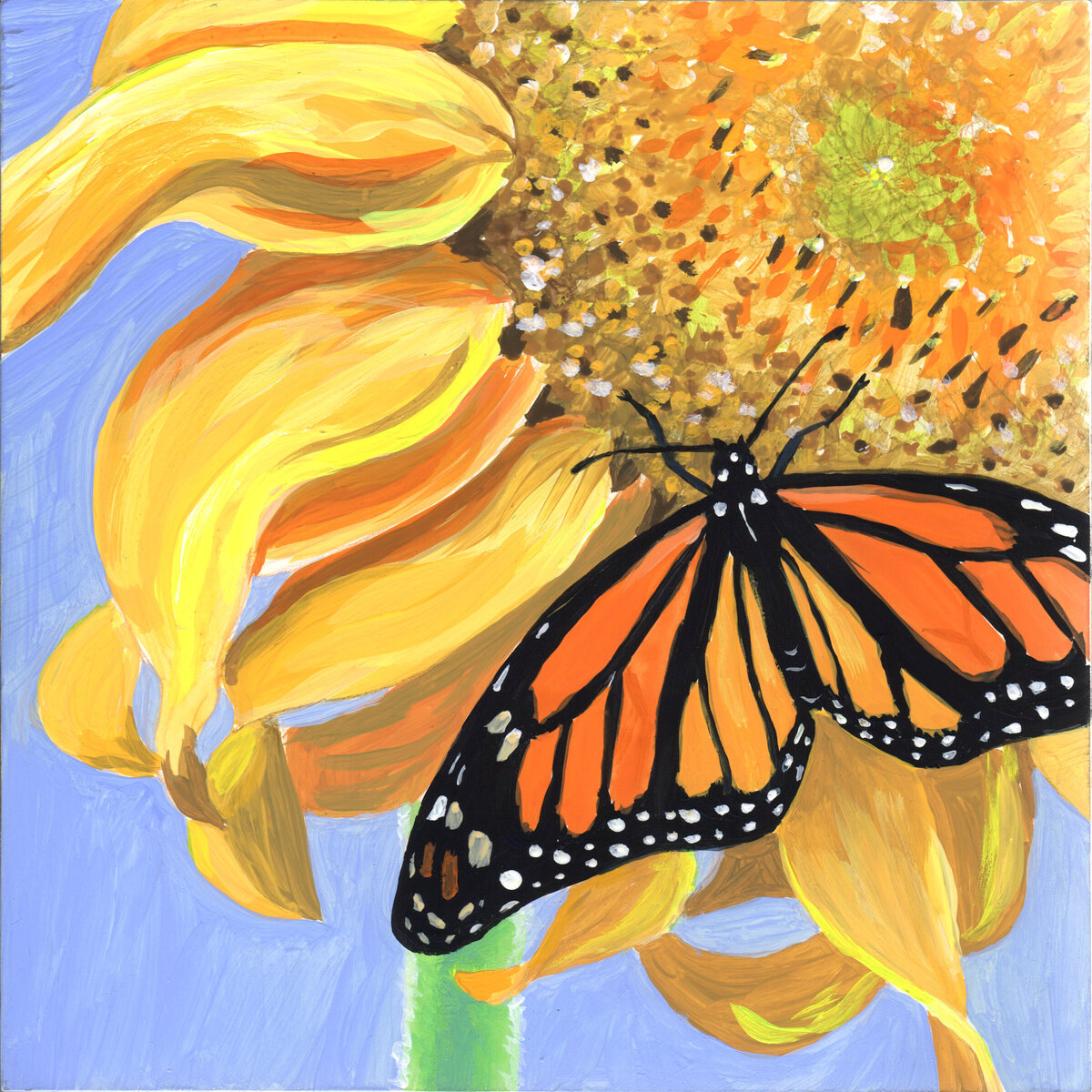 Rebekah Lowell_monarch on sunflower