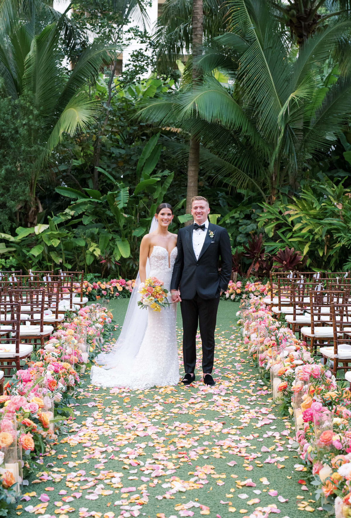 Wedding ceremony at Rosewood Baha Mar, planning by destination wedding planner Julian Leaver Events