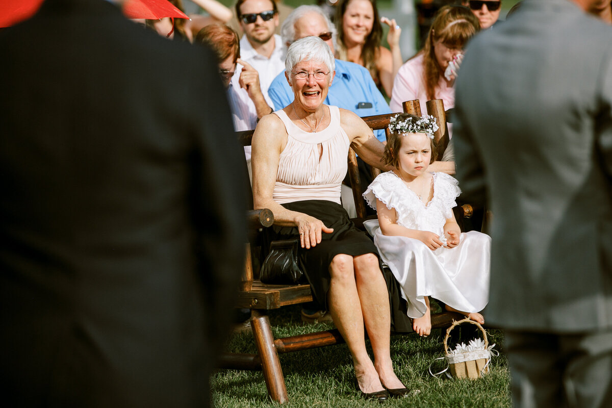 Barn at Raccoon Creek wedding ceremony photo of Mother of Bride