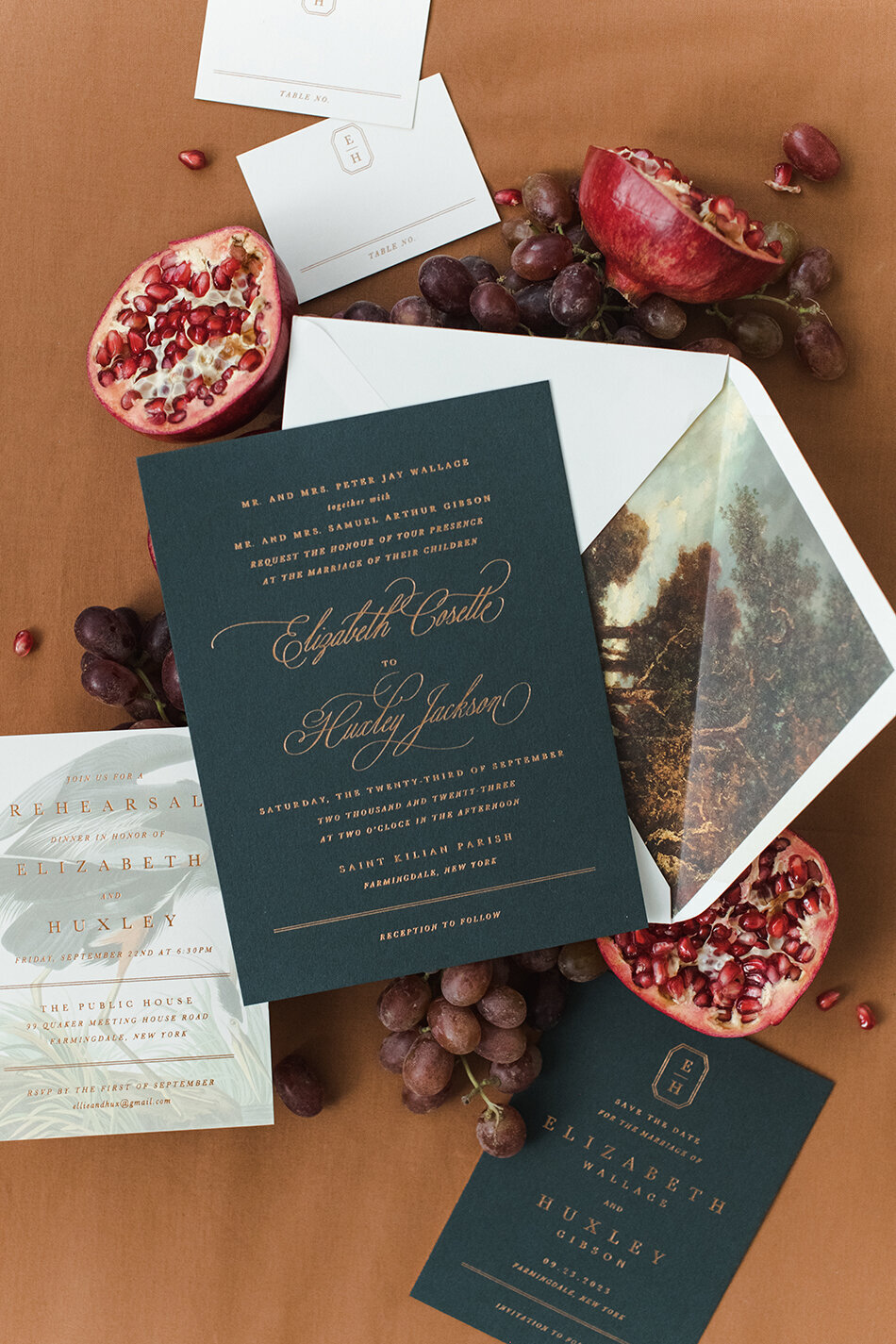 Custom Emerald Wedding Invitation | Nikisha King Design