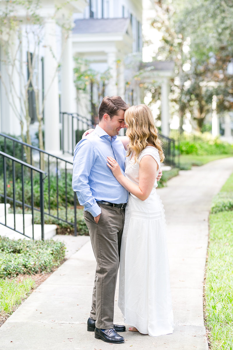 Lovely cloudy day engagement session in Baldwin Park Orlando | Baldwin Park engagement session Haley and Alex