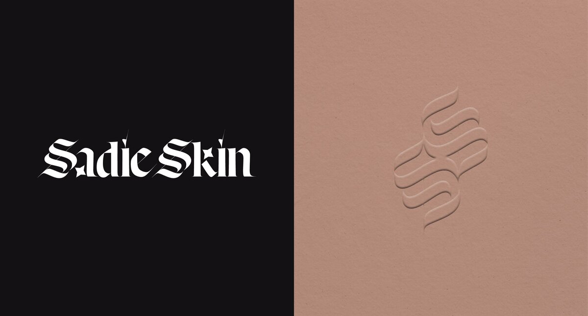 sadie skin logo and embossed submark