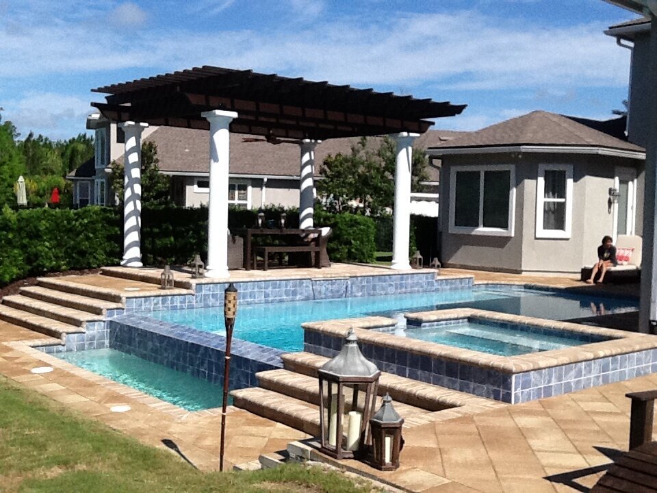 Fleming Island poolside pergola