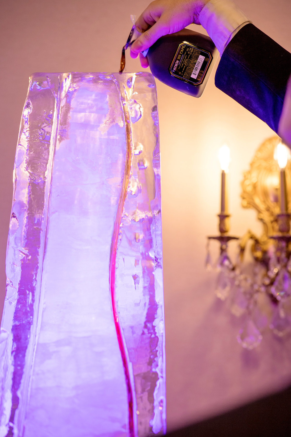 ice decoration from wedding at Lawrence Yacht and Country Club