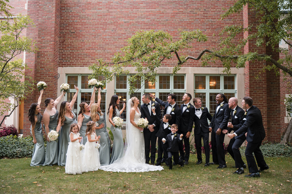 Victoria and Danny's joyful wedding celebration in Michigan.