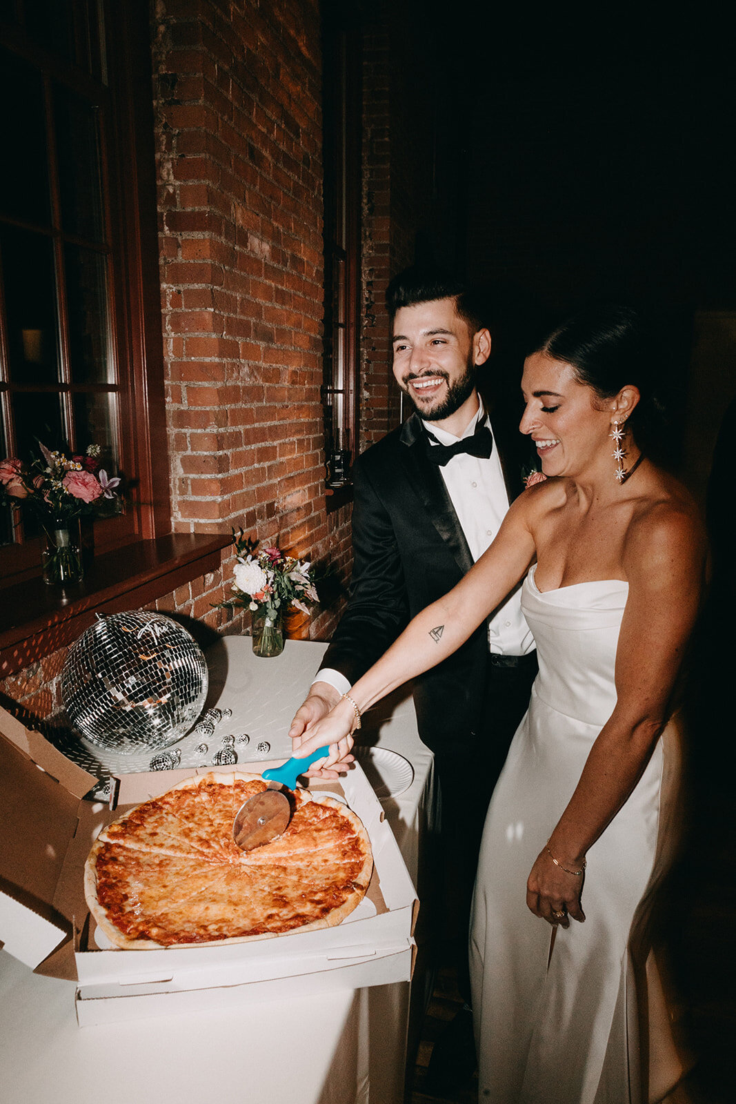 City-Winery-Hudson-NY-pizza-cake-Erica-Renee-Beauty-bride-natural-wedding-hair-makeup-clean-artist-stylist-Asian
