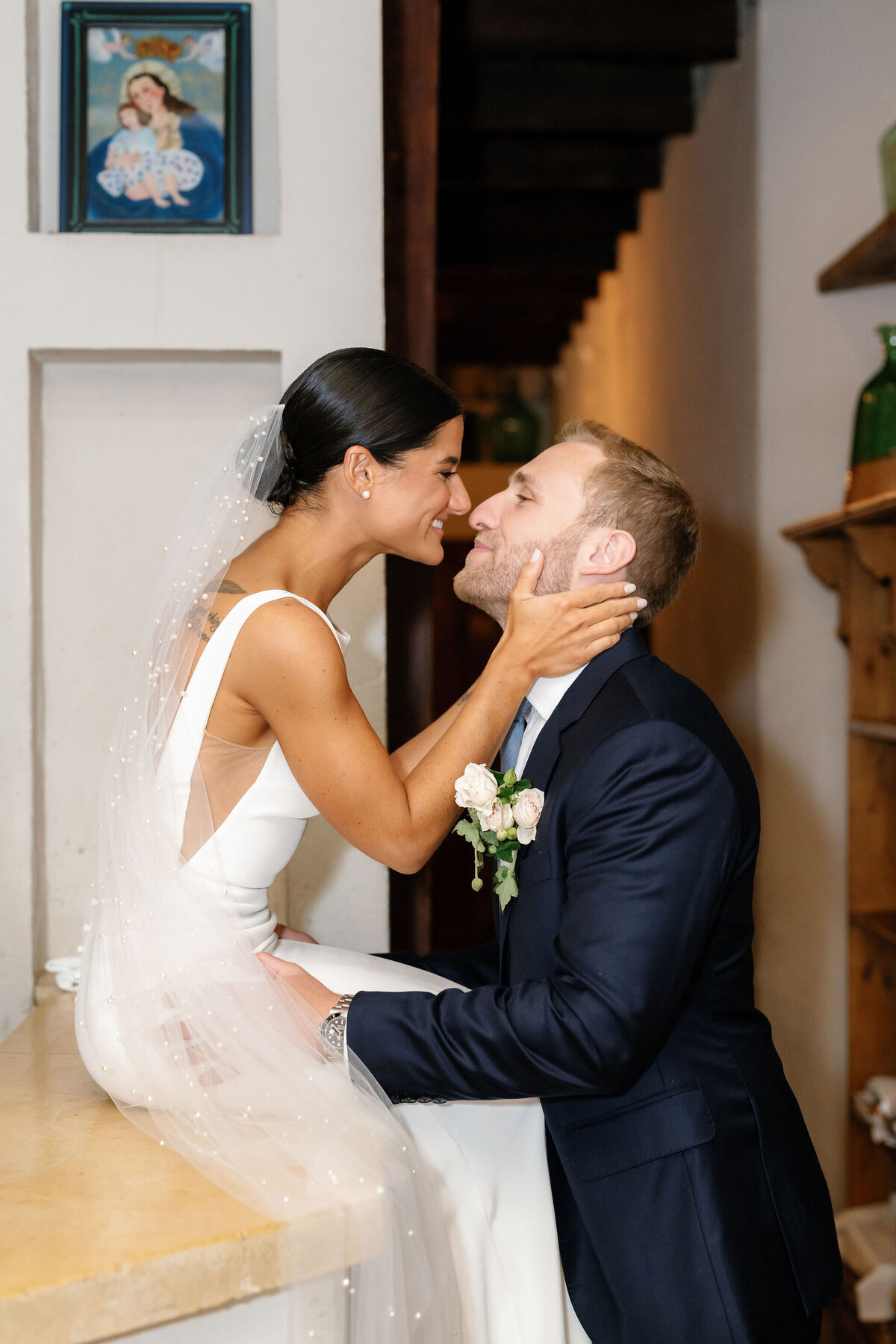 Intimate Bride & Groom Portrait by Lisa Blanche Photography