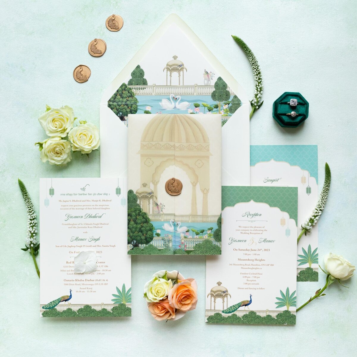 Mughal Garden Inspired Invite Suite Y+M 5
