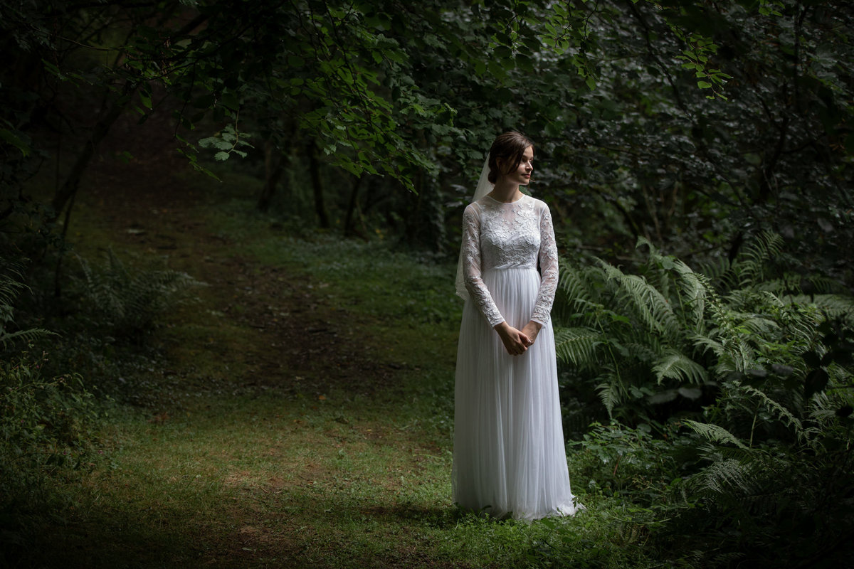 Woodland portrait of Bride at The Green